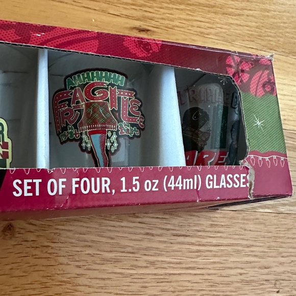 A Christmas Story Set of Four Shot Glasses Glassware Set NIB - Picture 4 of 16